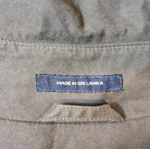 Nautica trench coat with attached lining Men's Size 44R in olive green - Picture 6 of 15